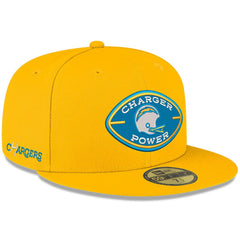 Los Angeles Chargers New Era Charger Power 59FIFTY Fitted Hat - Gold Hats