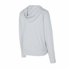Baltimore Ravens Concepts Sport Women's Liftoff Striped V-Neck Hoodie - White/Gray Hoodies