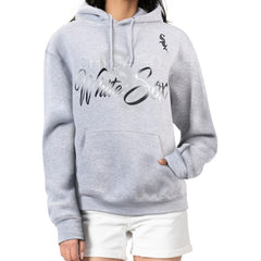 Chicago White Sox G-III 4Her by Carl Banks Women's Shadow Logo Graphic Pullover Hoodie - Heather Gray Hoodies