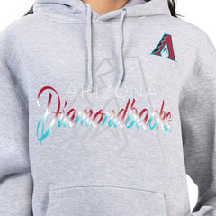 Arizona Diamondbacks G-III 4Her by Carl Banks Women's Shadow Logo Graphic Pullover Hoodie - Heather Gray Hoodies
