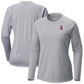 Los Angeles Angels Columbia Tidal Tee II Long Sleeve T-Shirt - Gray T-shirts