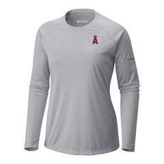 Los Angeles Angels Columbia Tidal Tee II Long Sleeve T-Shirt - Gray T-shirts