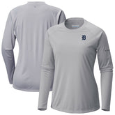 Detroit Tigers Columbia Tidal Tee II Long Sleeve T-Shirt - Gray T-shirts