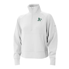 Athletics Columbia Women's Wickhams Hills Raglan Omni-Wick Quarter-Zip Pullover - White Pullover