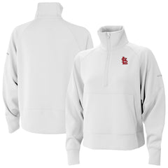 St. Louis Cardinals Columbia Women's Wickhams Hills Raglan Omni-Wick Quarter-Zip Pullover - White Pullover