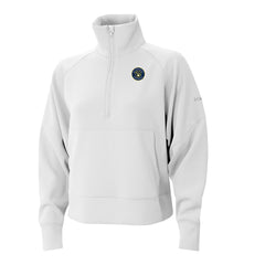 Milwaukee Brewers Columbia Women's Wickhams Hills Raglan Omni-Wick Quarter-Zip Pullover - White Pullover