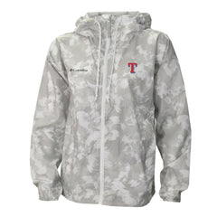 Texas Rangers Columbia Women's Flash Challenger Full-Zip Hoodie Windbreaker Jacket - Gray/White Jackets