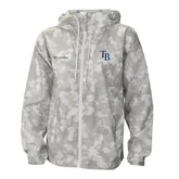 Tampa Bay Rays Columbia Women's Flash Challenger Full-Zip Hoodie Windbreaker Jacket - Gray/White Jackets