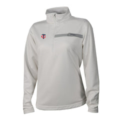 Minnesota Twins Columbia Women's Skiff Guide Fleece Half-Zip Pullover Jacket - White Jackets
