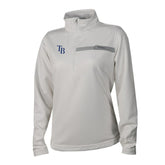 Tampa Bay Rays Columbia Women's Skiff Guide Fleece Half-Zip Pullover Jacket - White Jackets