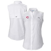 Cincinnati Reds Columbia Women's Tamiami Sleeveless Shirt - White