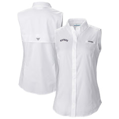 Houston Astros Columbia Women's Tamiami Sleeveless Shirt - White