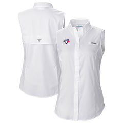 Toronto Blue Jays Columbia Women's Tamiami Sleeveless Shirt - White