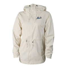 New York Mets Columbia Women's Lily Park Full-Zip Rain Jacket - Cream Jackets