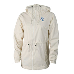 Kansas City Royals Columbia Women's Lily Park Full-Zip Rain Jacket - Cream Jackets