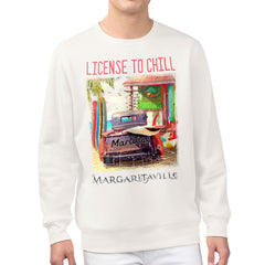Miami Marlins Margaritaville License to Chill Fleece Sweatshirt - Cream Sweatshirts
