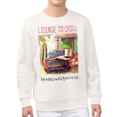 Milwaukee Brewers Margaritaville License to Chill Fleece Sweatshirt - Cream Sweatshirts