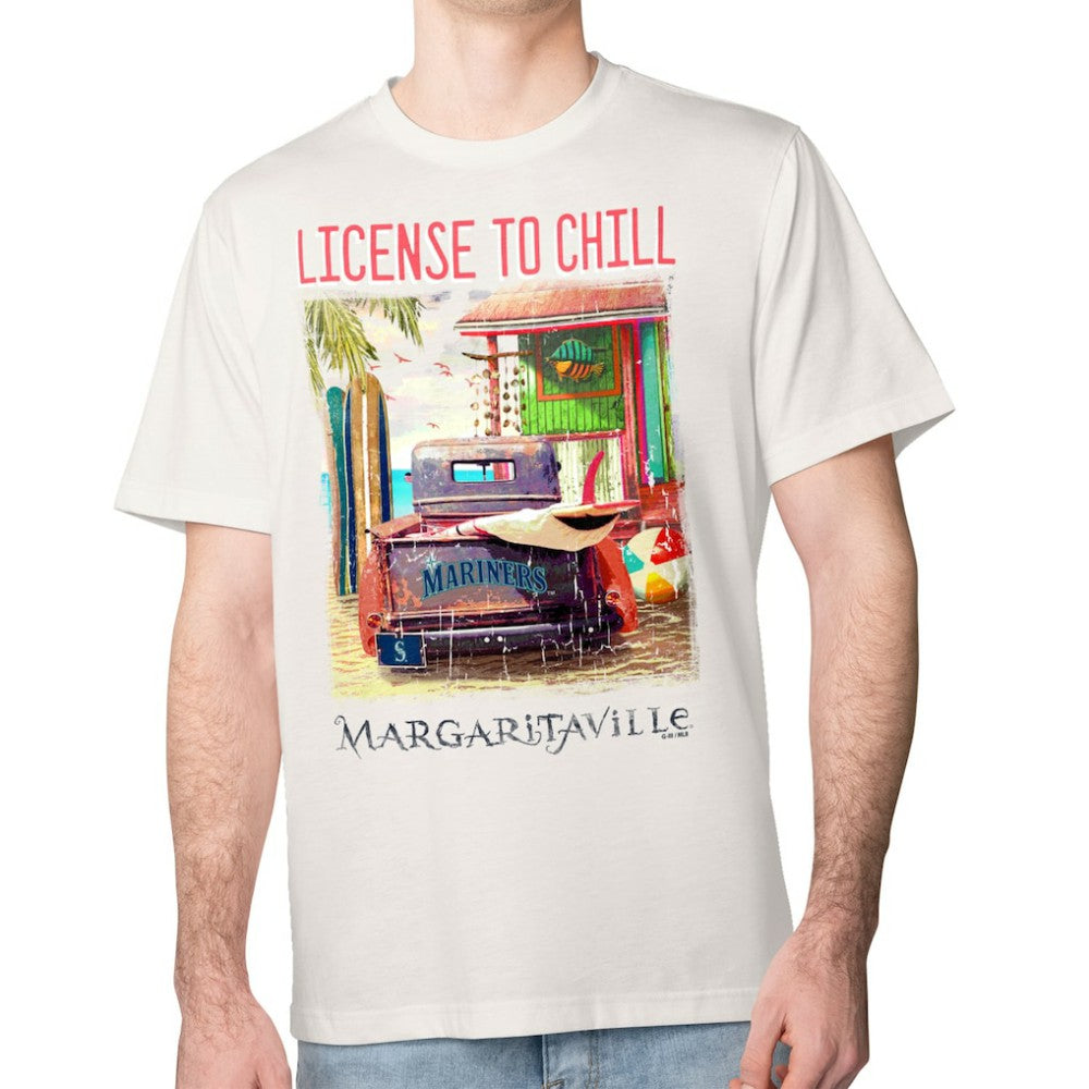 Seattle Mariners Margaritaville License to Chill T-Shirt - Cream T-shirts