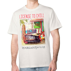 Cincinnati Reds Margaritaville License to Chill T-Shirt - Cream T-shirts