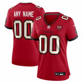 Tampa Bay Buccaneers Women's 50th Season Custom Game Jersey - Red Jerseys