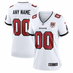 Tampa Bay Buccaneers Women's 50th Season Custom Game Jersey - White Jerseys