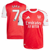 Bukayo Saka Arsenal 2025/26 Home Player Jersey Red - Adidas discount
