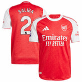 William Saliba Arsenal 2025/26 Home Player Jersey Red - Adidas for sale