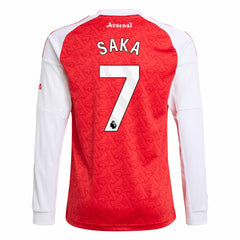 Bukayo Saka Arsenal Youth 2025/26 Home Replica Long Sleeve Player Jersey Red - Adidas sale