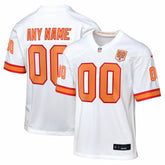 Tampa Bay Buccaneers Youth 50th Anniversary Custom Game Jersey - White Jerseys