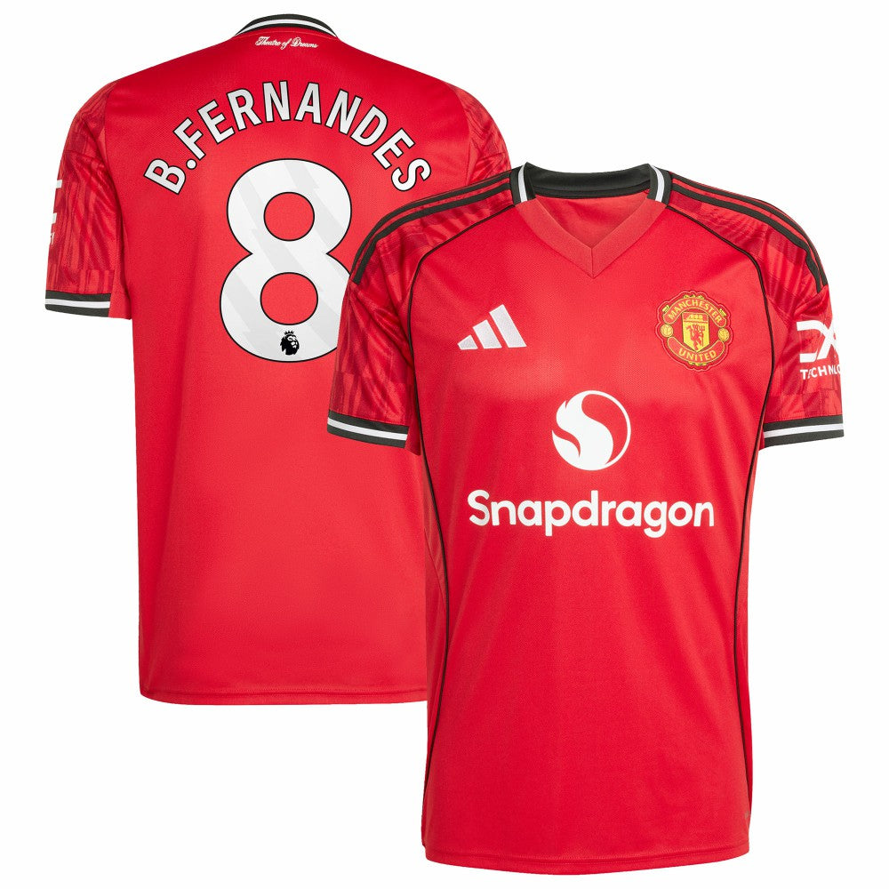 Bruno Fernandes Manchester United Home 2025/26 Replica Player Jersey Red - Adidas on sale