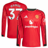 Kobbie Mainoo Manchester United Home 2025/26 Replica Player Long Sleeve Jersey Red - Adidas for sale
