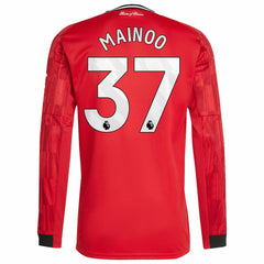 Kobbie Mainoo Manchester United Home 2025/26 Replica Player Long Sleeve Jersey Red - Adidas for sale