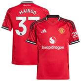 Kobbie Mainoo Manchester United Youth Home 2025/26 Replica Player Jersey Red - Adidas for sale