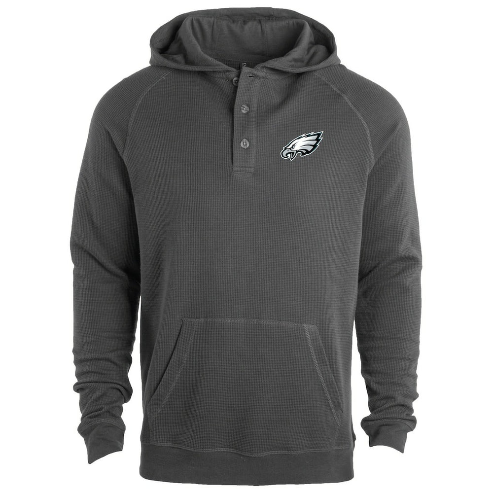 Philadelphia Eagles Dunbrooke Montana Raglan Thermal Hoodie - Gray Hoodies