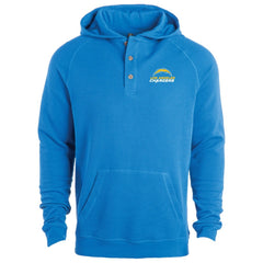 Los Angeles Chargers Dunbrooke Montana Raglan Thermal Hoodie - Royal Hoodies