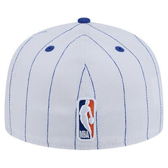 New York Knicks Wordmark Pinstripe 59FIFTY Fitted Hat White - New Era