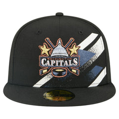 Washington Capitals New Era Faded Lines 59FIFTY Fitted Hat - Black | US 203126866