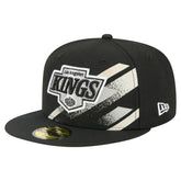 Los Angeles Kings New Era Faded Lines 59FIFTY Fitted Hat - Black | US 203126867