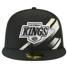 Los Angeles Kings New Era Faded Lines 59FIFTY Fitted Hat - Black | US 203126867