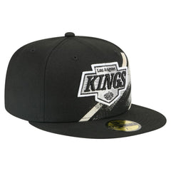 Los Angeles Kings New Era Faded Lines 59FIFTY Fitted Hat - Black | US 203126867
