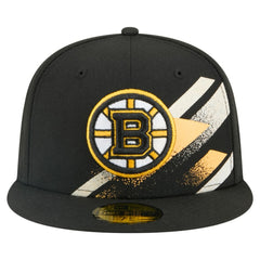 Boston Bruins New Era Faded Lines 59FIFTY Fitted Hat - Black | US 203126870