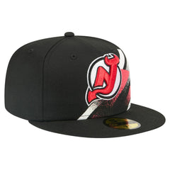 New Jersey Devils New Era Faded Lines 59FIFTY Fitted Hat - Black | US 203126873