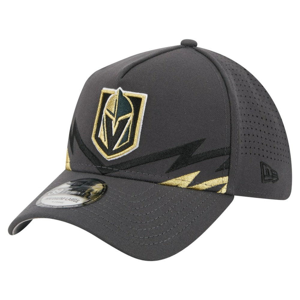 Vegas Golden Knights New Era Zig Zag 39THIRTY A-Frame Perforated Flex Hat - Gray | US 203126879