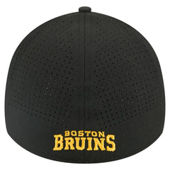Boston Bruins New Era 39THIRTY A-Frame Perforated Flex Hat - Black | US 203126881