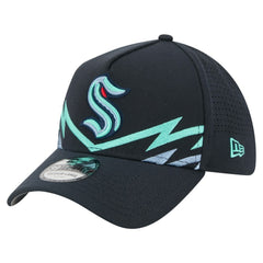 Seattle Kraken New Era Zig Zag 39THIRTY A-Frame Perforated Flex Hat - Deep Sea Blue | US 203126887