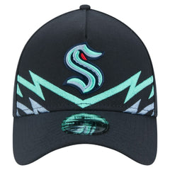 Seattle Kraken New Era Zig Zag 39THIRTY A-Frame Perforated Flex Hat - Deep Sea Blue | US 203126887