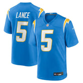 Trey Lance Los Angeles Chargers Team Game Jersey - Powder Blue Jerseys
