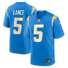 Trey Lance Los Angeles Chargers Team Game Jersey - Powder Blue Jerseys