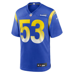 Nate Landman Los Angeles Rams Team Game Jersey - Royal Jerseys