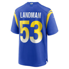 Nate Landman Los Angeles Rams Team Game Jersey - Royal Jerseys